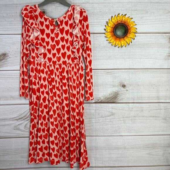 Dream Jamms Dreamiere Love to the Rescue Girls Red Heart Twirl Bamboo Dress 6 - Picture 3 of 4